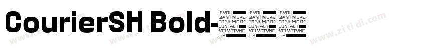 CourierSH Bold字体转换